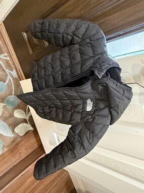 The North Face Kids Black Quilted Hooded Puffer Jacket